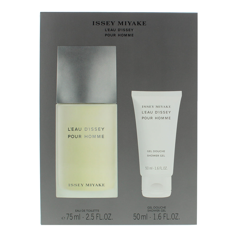 Issey Miyake L'eau D'issey Pour Homme 2 Piece Gift Set: Eau de Toilette 75ml - S - Box