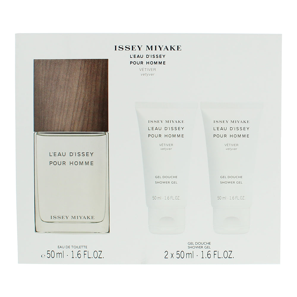 Issey Miyake L'eau D'issey Pour Homme Vétiver 3 Piece Gift Set: Eau de Toilette  - Box