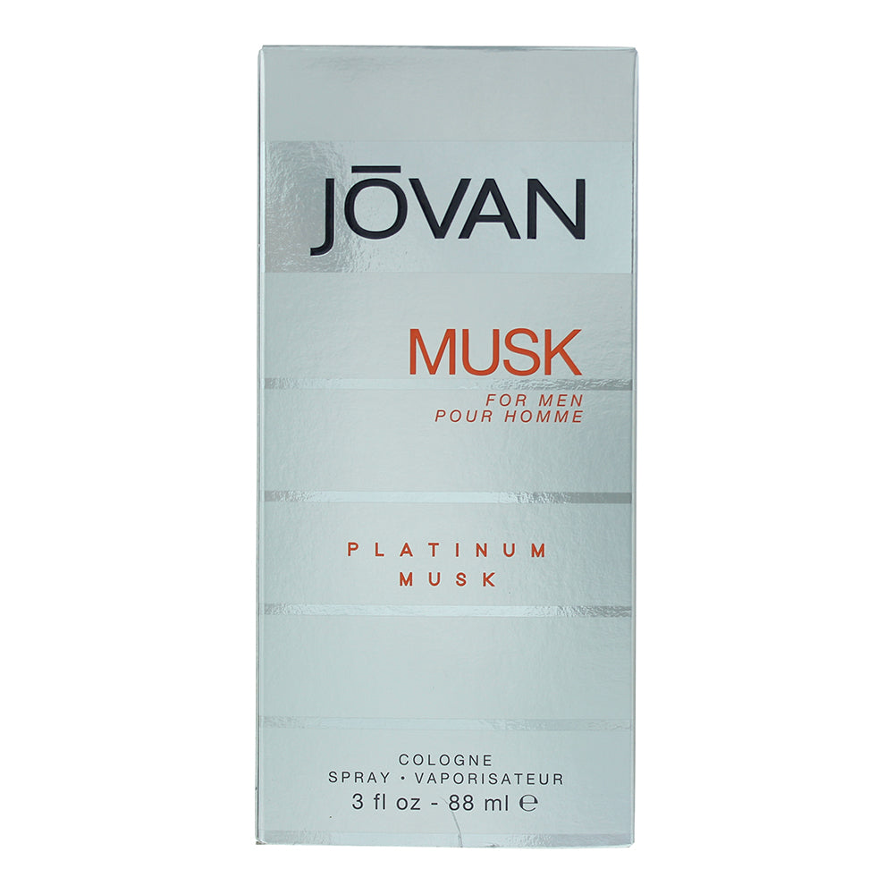 Jovan Musk Platinum Musk Eau de Cologne 88ml - Box