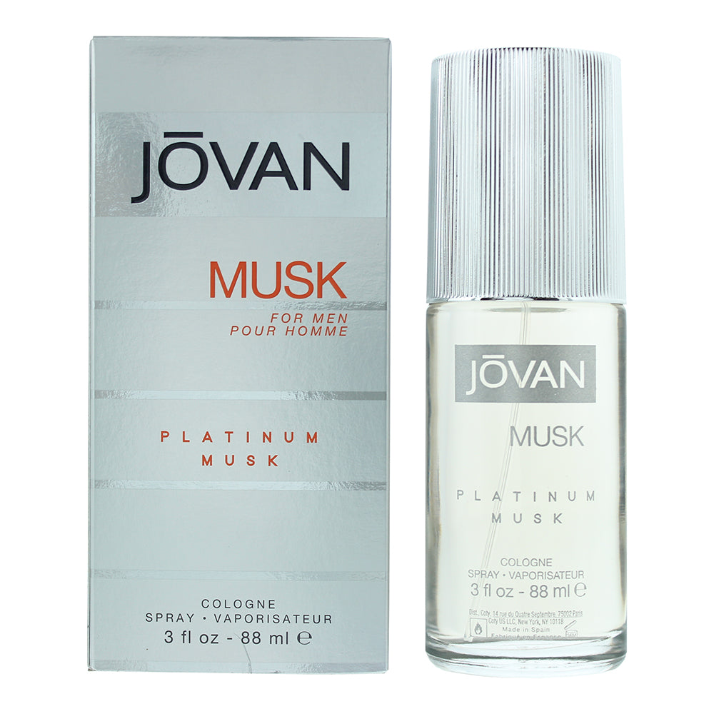 Jovan Musk Platinum Musk Eau de Cologne 88ml