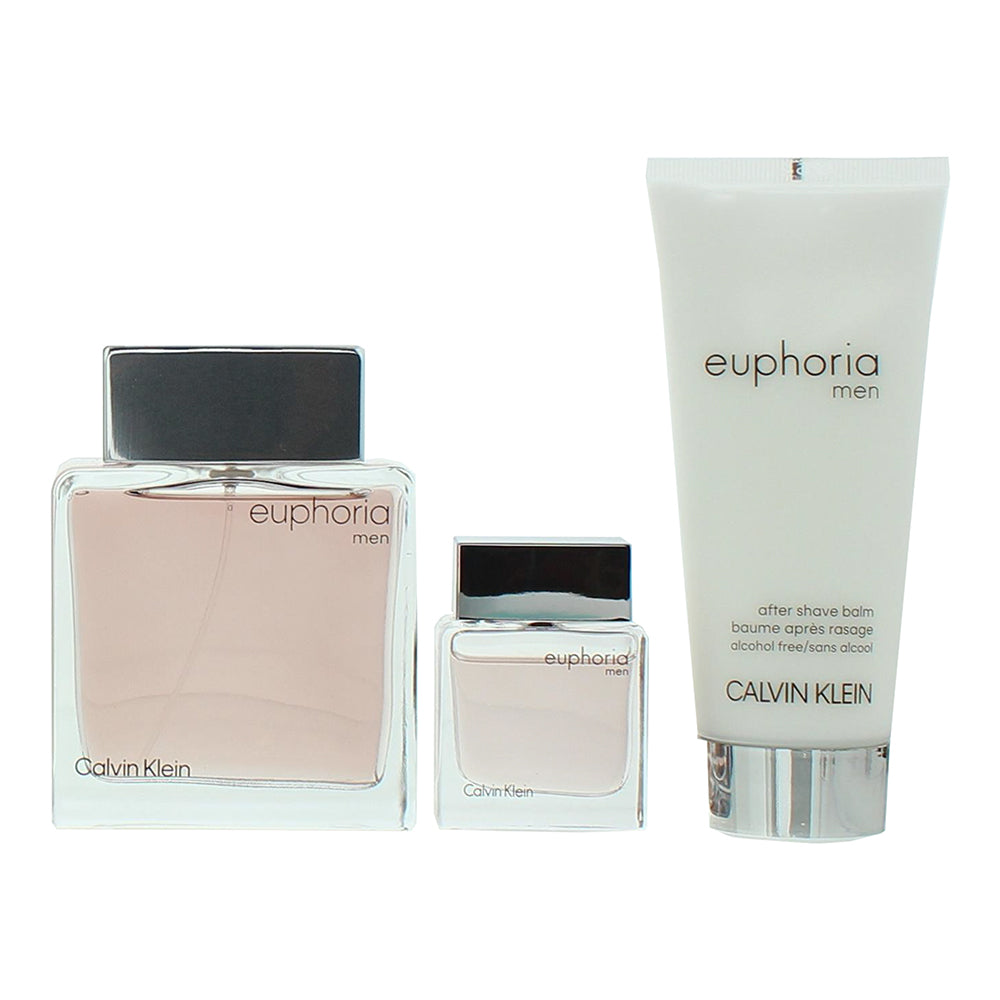 Calvin Klein Euphoria Men 3 Piece Gift Set: Eau de Toilette 100ml - Aftershave B - Product