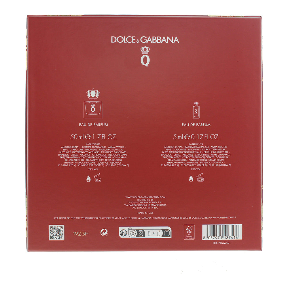 Dolce & Gabbana Q 2 Piece Gift Set: Eau de Parfum 50ml - Eau de Parfum 5ml