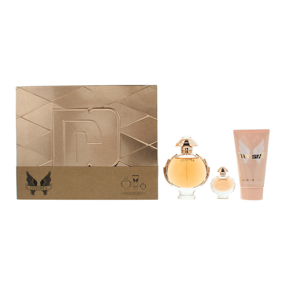 Paco Rabanne Olympéa 3 Piece Gift Set: Eau de Parfum 50ml - Eau de Parfum 6ml - 