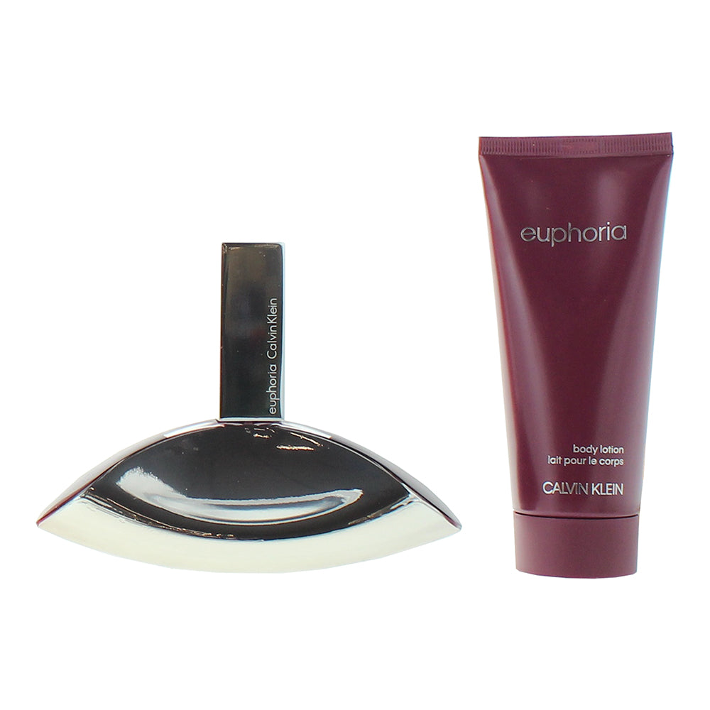 Calvin Klein Euphoria 2 Piece Gift Set: Eau de Parfum 100ml - Body Lotion 100ml - Product