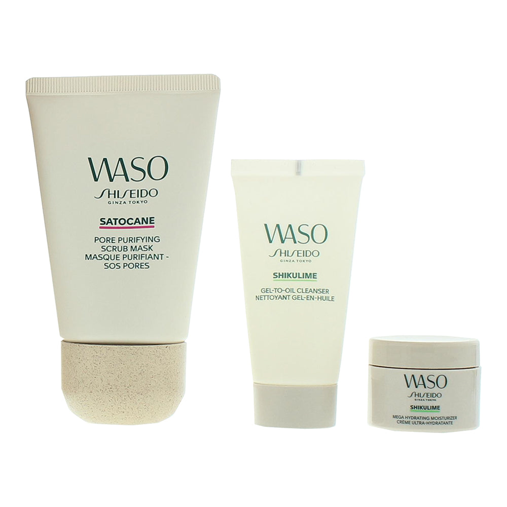 Shiseido Waso Invisible Pore Care 3 Piece Gift Set: Moisturiser 15ml - Cleanser  - Product