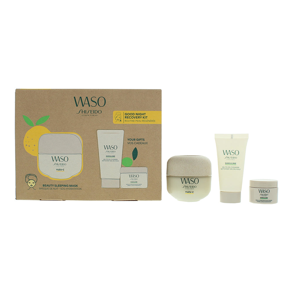 Shiseido Waso Good Night Recovery 3 Piece Gift Set: Cleanser 30ml - Moisturiser