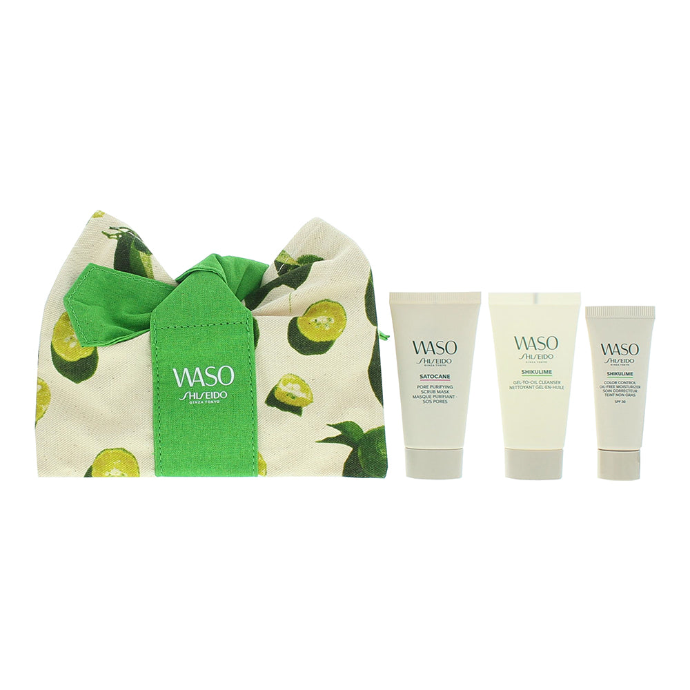 Shiseido Waso Skin Perfecting 3 Piece Gift Set: Cleanser 30ml - Moisturiser 15ml - Product