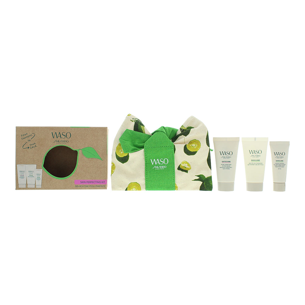 Shiseido Waso Skin Perfecting 3 Piece Gift Set: Cleanser 30ml - Moisturiser 15ml