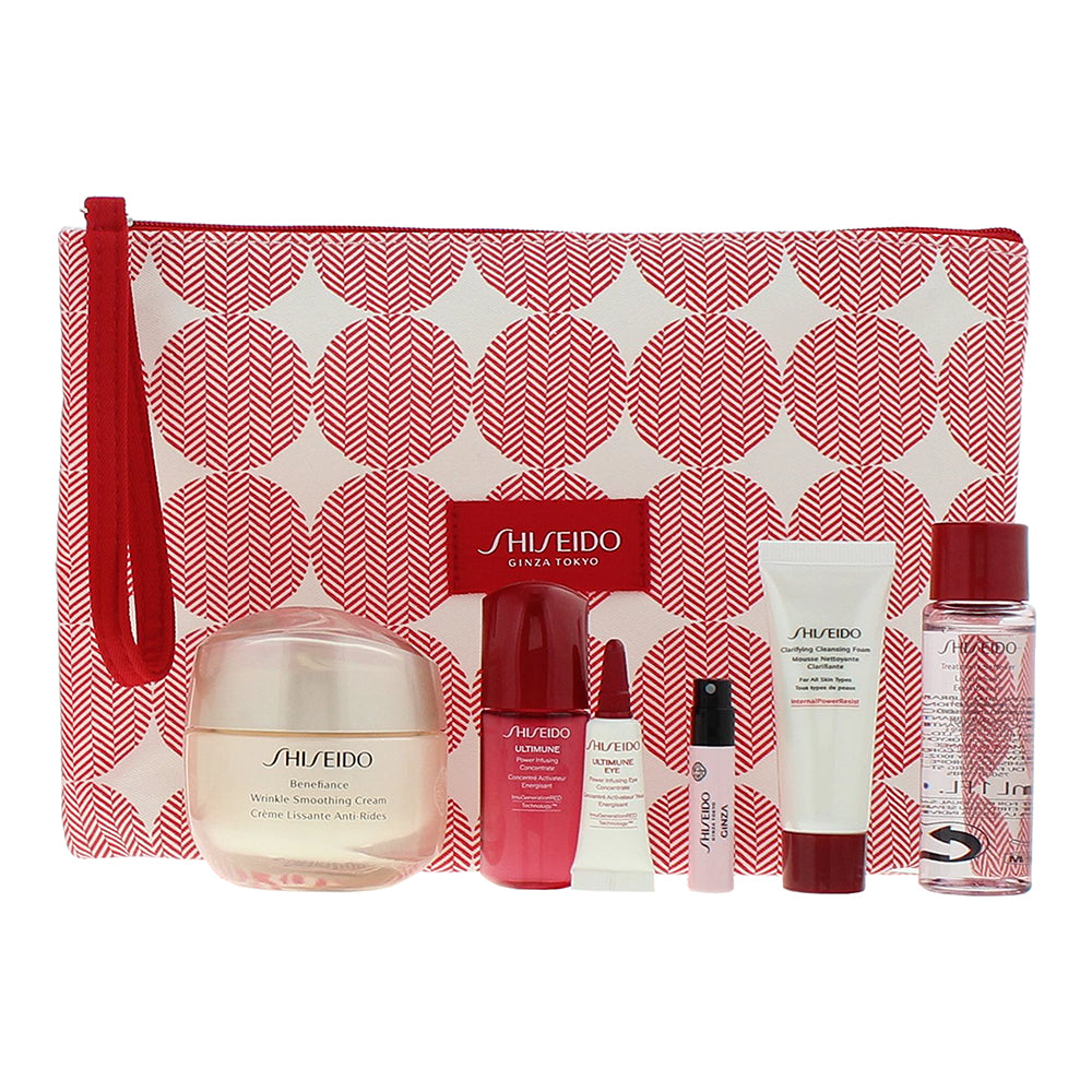Shiseido Anti-Wrinkle 6 Piece Gift Set: Cream 50ml - Foam Cleanser 15ml - Concen - Product