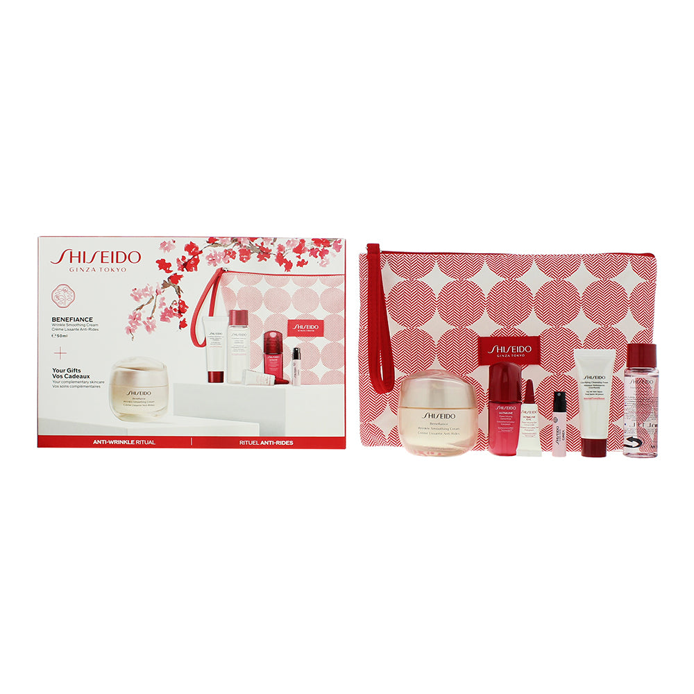 Shiseido Anti-Wrinkle 6 Piece Gift Set: Cream 50ml - Foam Cleanser 15ml - Concen