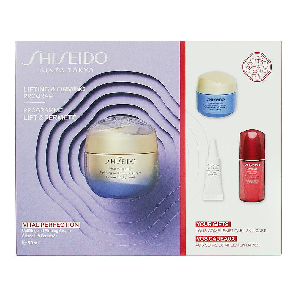 Shiseido Vital Perfection 4 Piece Gift Set: Cream 50ml - Treatment 15ml - Concen - Box
