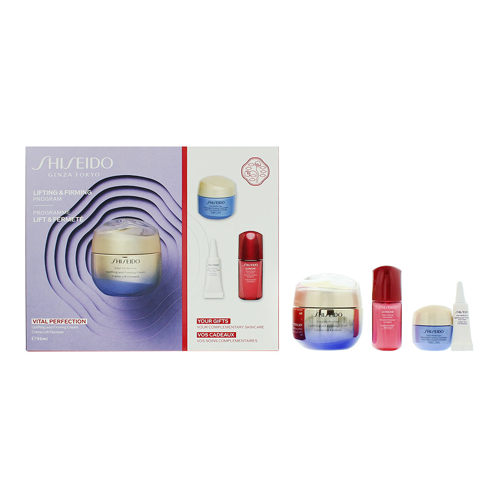Shiseido Vital Perfection 4 Piece Gift Set: Cream 50ml - Treatment 15ml - Concen