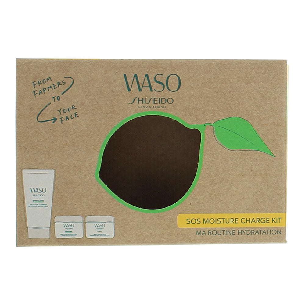 Shiseido Sos Moisture Charge 3 Piece Gift Set: Cleanser 30ml - Moisturiser 15ml  - Box