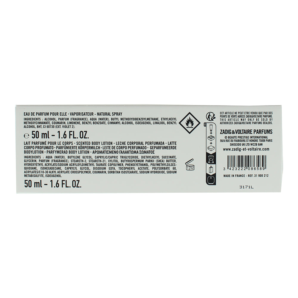 Zadig & Voltaire This Is Her! 2 Piece Gift Set: Eau de Parfum 50ml - Body Lotion