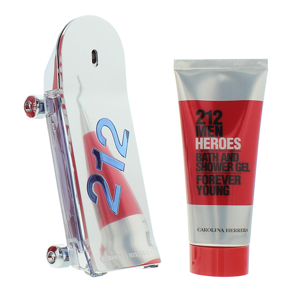 Carolina Herrera 212 Men Heroes 2 Piece Gift Set: Eau de Toilette 90ml - Shower  - Product
