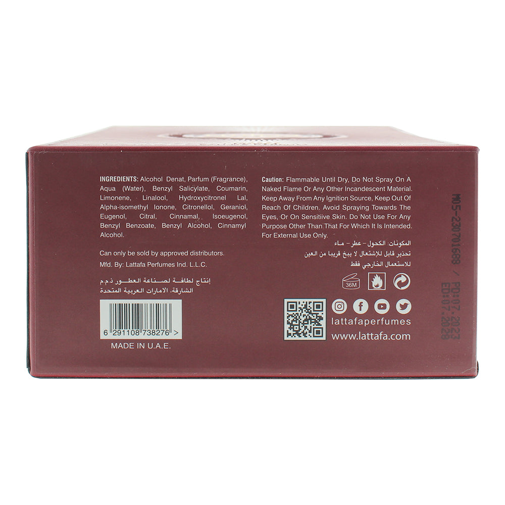 Lattafa Nebras Eau de Parfum 100ml - Ingredients