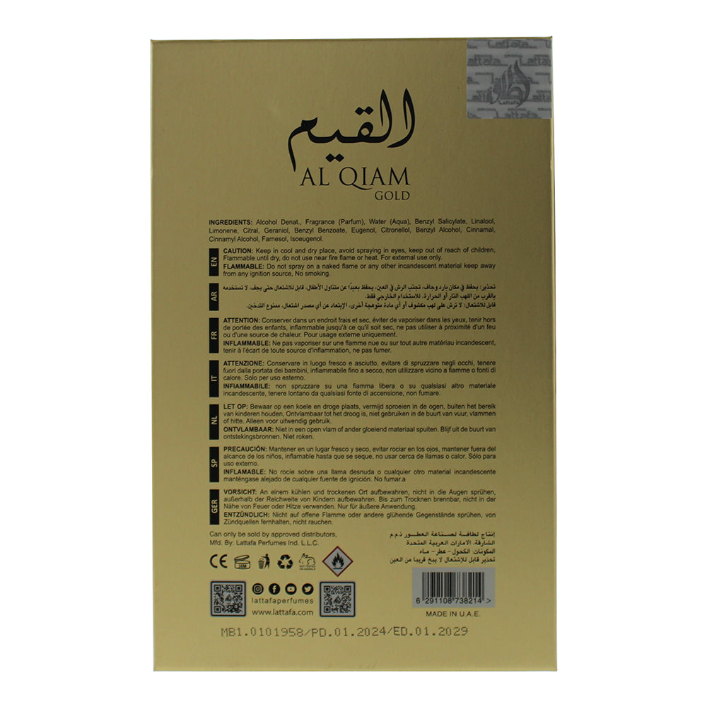 Lattafa Al Qiam Gold Eau de Parfum 100ml
