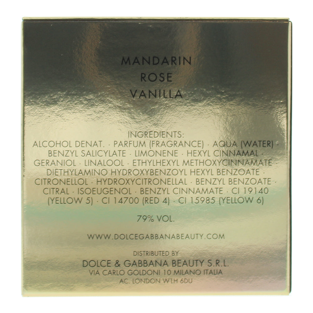 Dolce & Gabbana The One Eau de Parfum 30ml - Ingredients