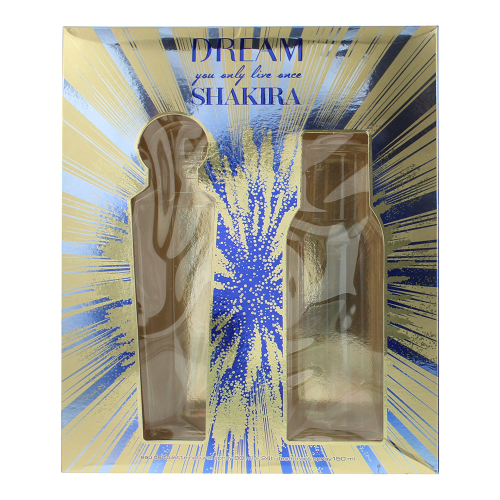 Shakira Dream You Only Live Once 2 Piece Gift Set: Eau de Toilette 80ml - Deodor - Box