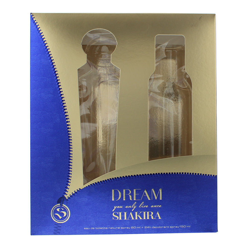 Shakira Dream You Only Live Once 2 Piece Gift Set: Eau de Toilette 80ml - Deodor - Box