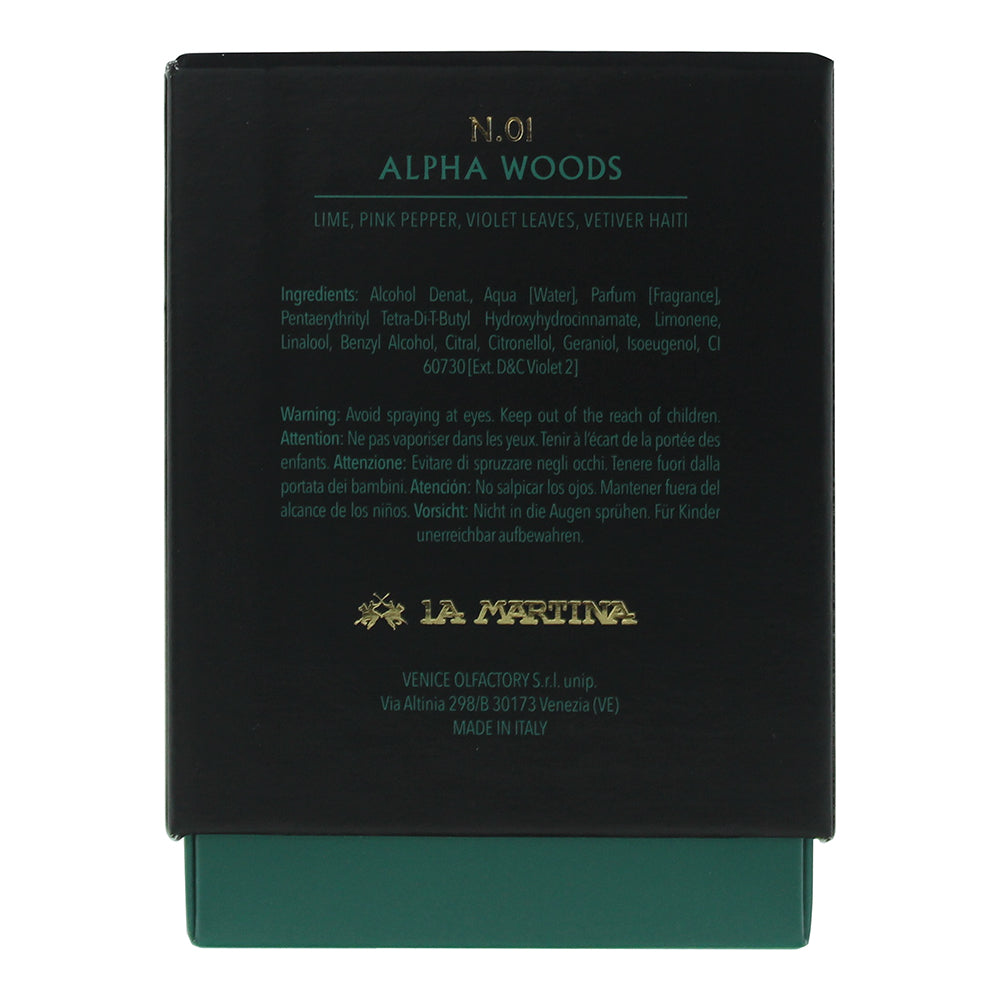 La Martina Alpha Woods Intense Eau de Cologne 80ml
