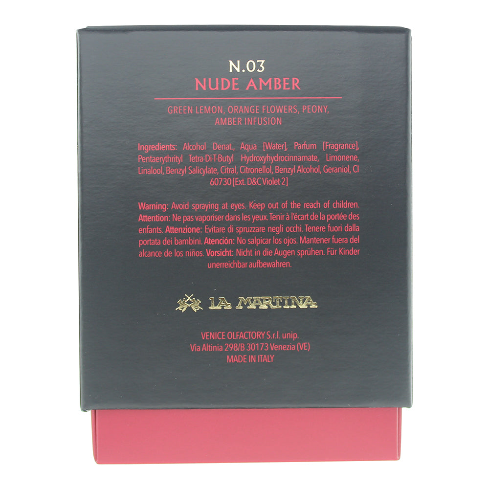 La Martina Nude Amber Intense Eau de Cologne 80ml