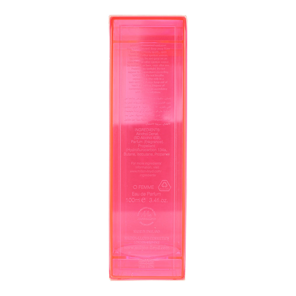 Milton Lloyd Colour Me Femme Neon Pink Eau de Parfum 100ml - Ingredients