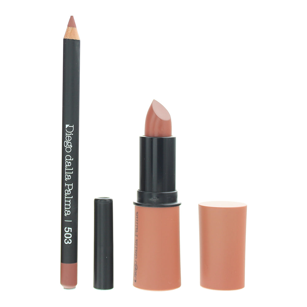 Diego Dalla Palma Lip Contour Kit Caramel 503 2 Piece Gift Set: Lipstick 4g - Li - Product