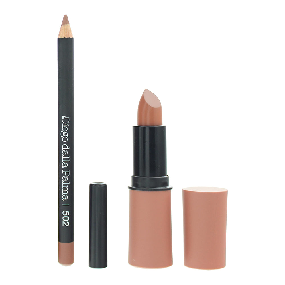 Diego Dalla Palma Lip Contour Kit Warm Sand 502 2 Piece Gift Set: Lipstick 4ml - - Product