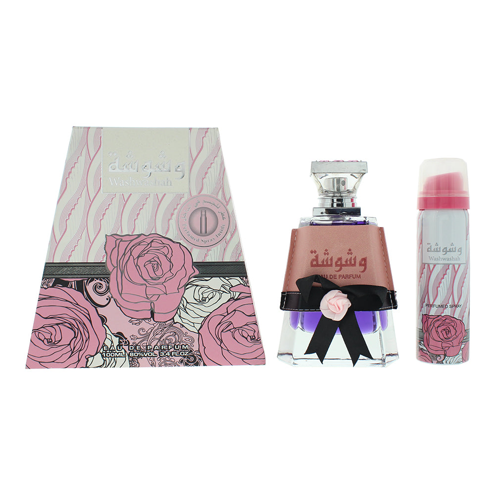Lattafa Washwasha 2 Piece Gift Set: Eau de Parfum 100ml - Deodorant Spray 50ml