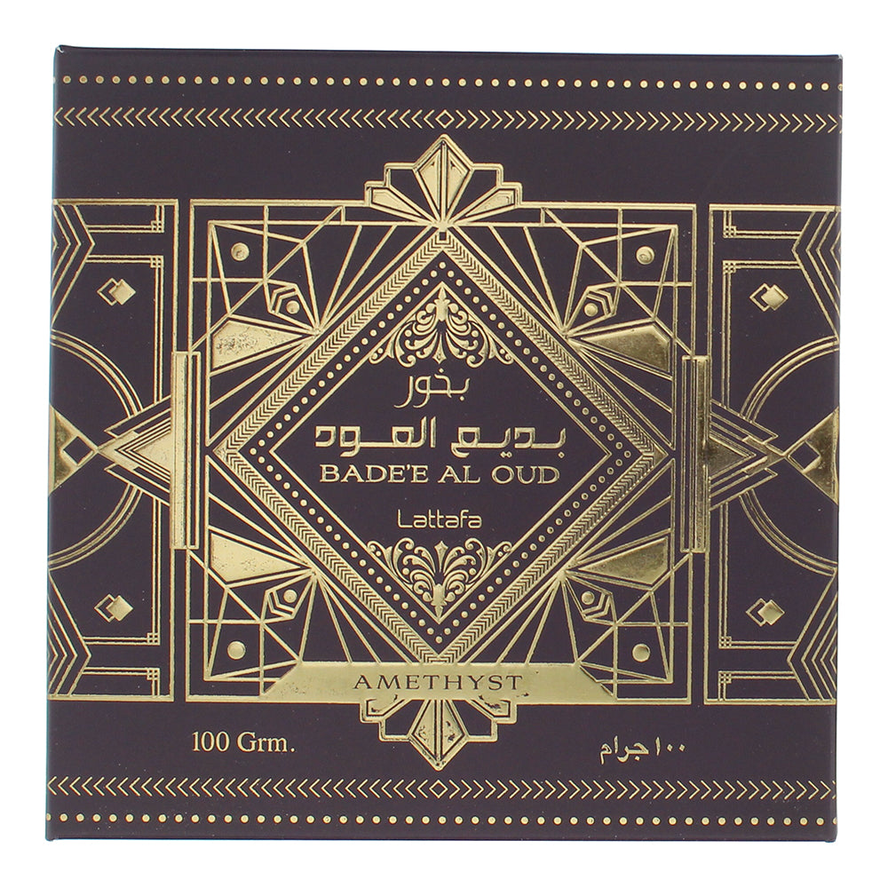 Lattafa Bade'e Al Oud Amethyst Bukhoor Incense 100g - Box