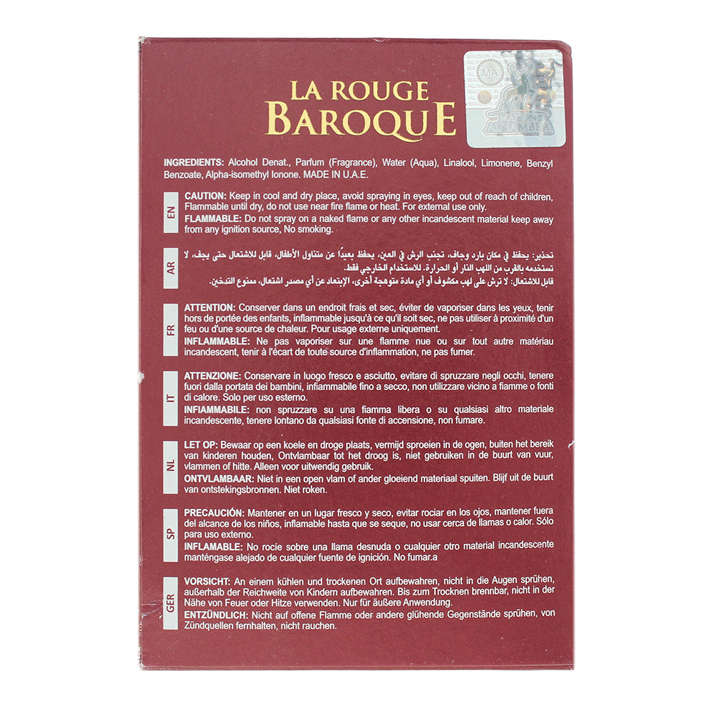 Maison Alhambra La Rouge Baroque Extreme Eau de Parfum 100ml
