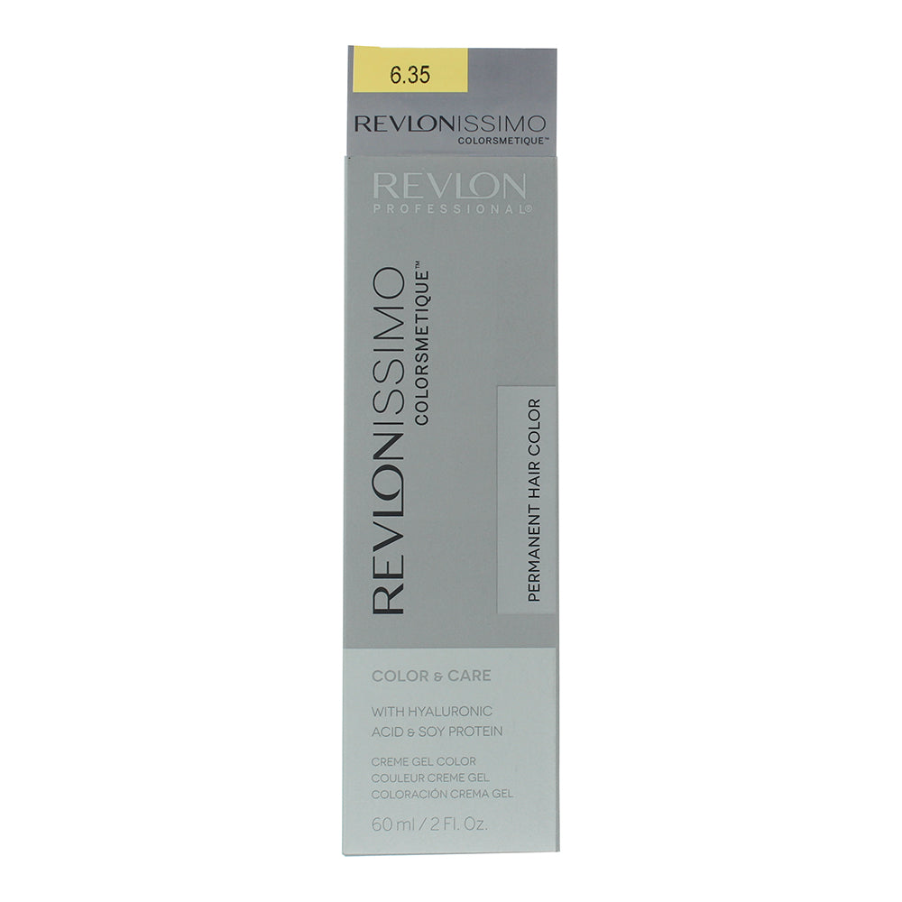 Revlon Revlonissimo Colorsmetique 6.35 Dark Amber Blonde Hair Colour  60ml - Box