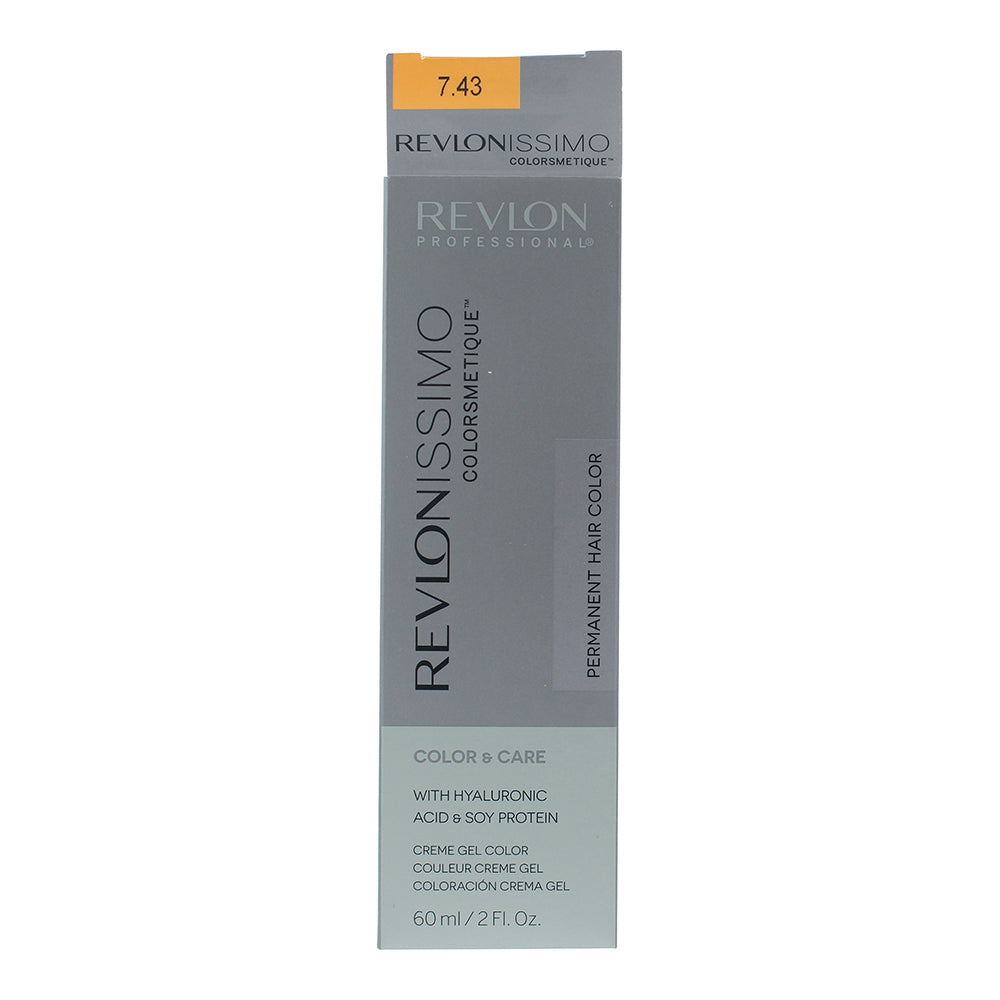 Revlon Revlonissimo Colorsmetique 7.43 Medium Golden Copper Blonde Hair Colour 6 - Box