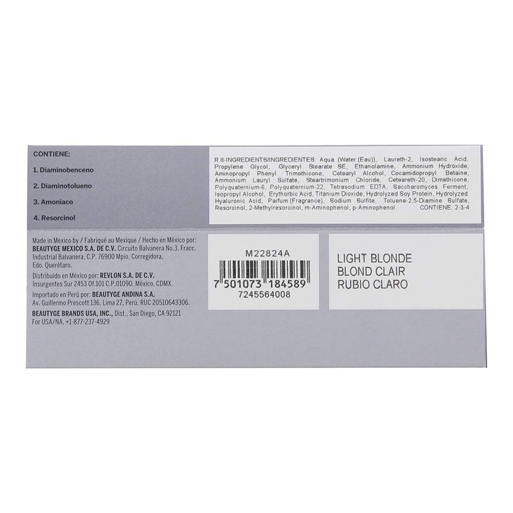 Revlon Revlonissimo Colorsmetique 8 Light Blonde Hair Colour 60ml - Ingredients