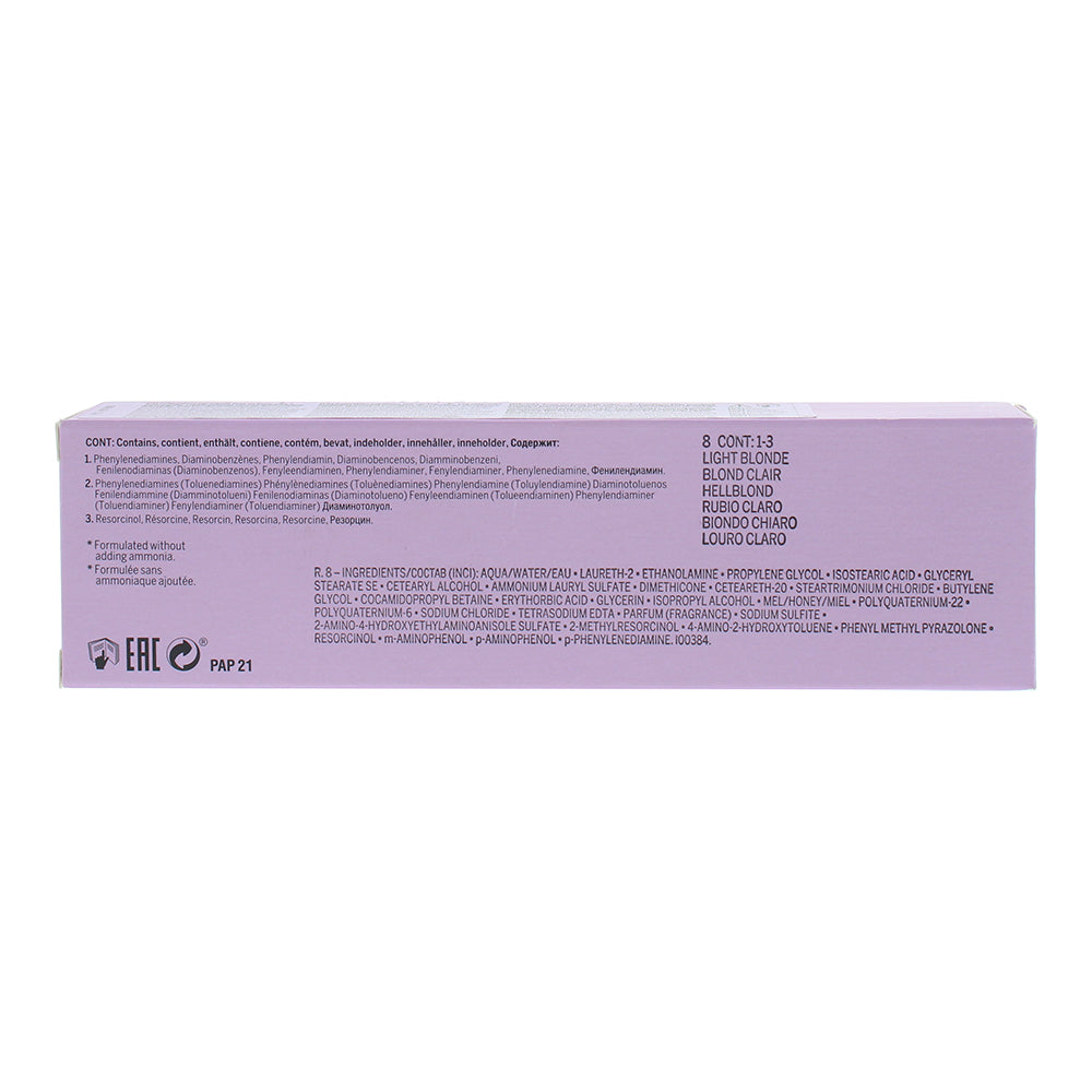 Revlon Color Excel 8 Light Blonde Hair Colour 70ml - Ingredients