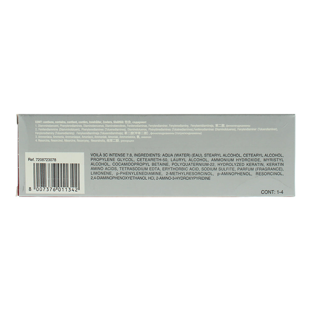 Intercosmo Voilà 3C Intense 7.8 Medium Toffee Hair Colour 60ml - Ingredients