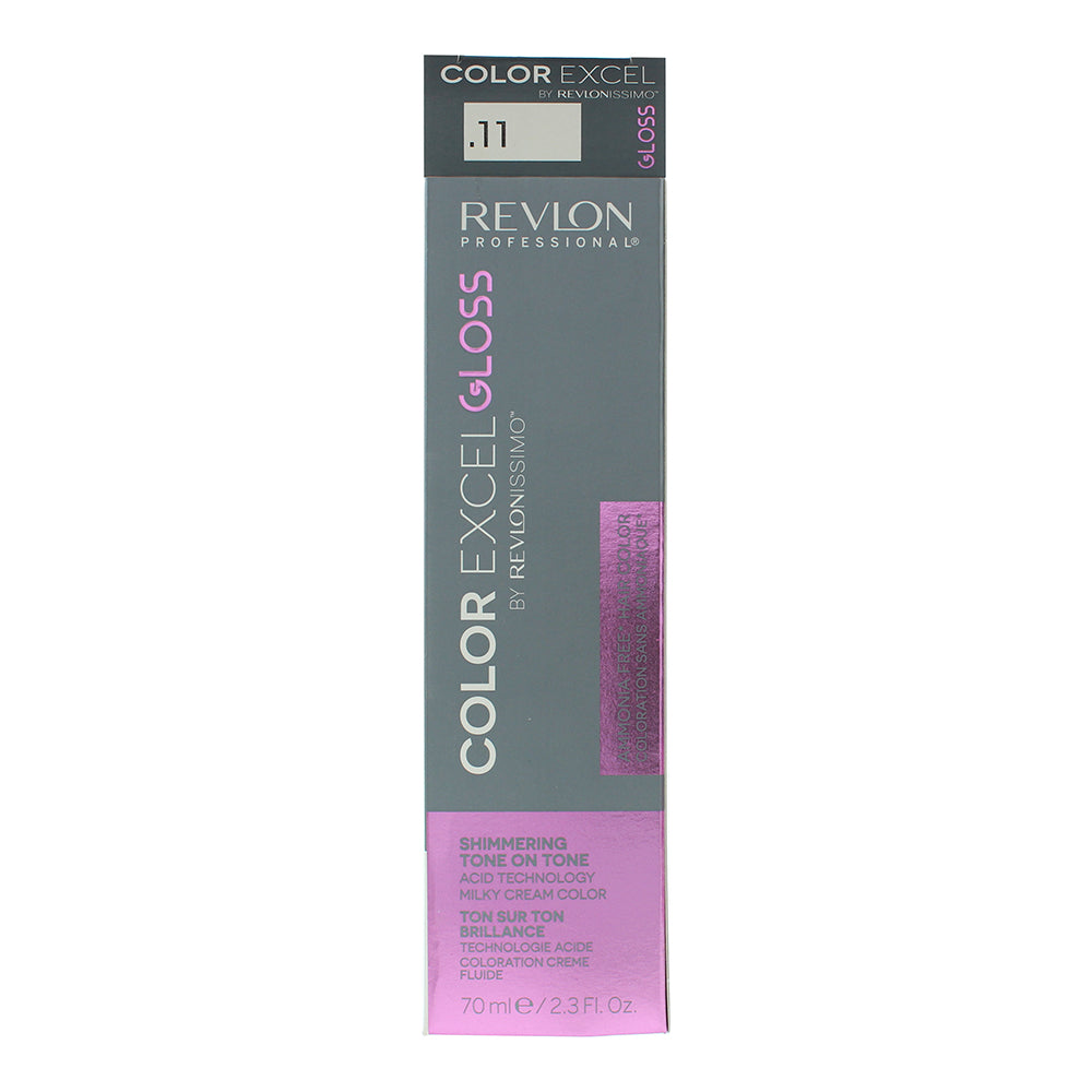 Revlon Color Excel Gloss .11 Silver Ash Hair Colour 70ml - Box