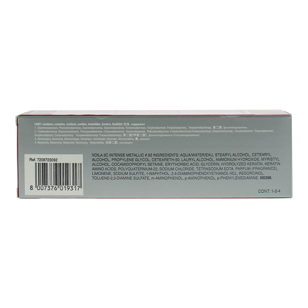 Intercosmo Voilà 3C Intense .92 Graphite Silver Hair Colour 60ml