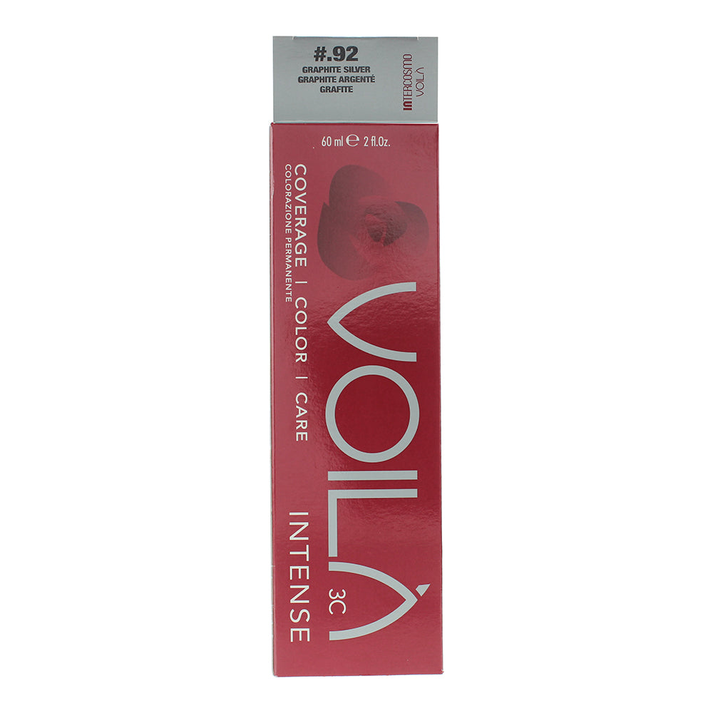 Intercosmo Voilà 3C Intense .92 Graphite Silver Hair Colour 60ml - Box