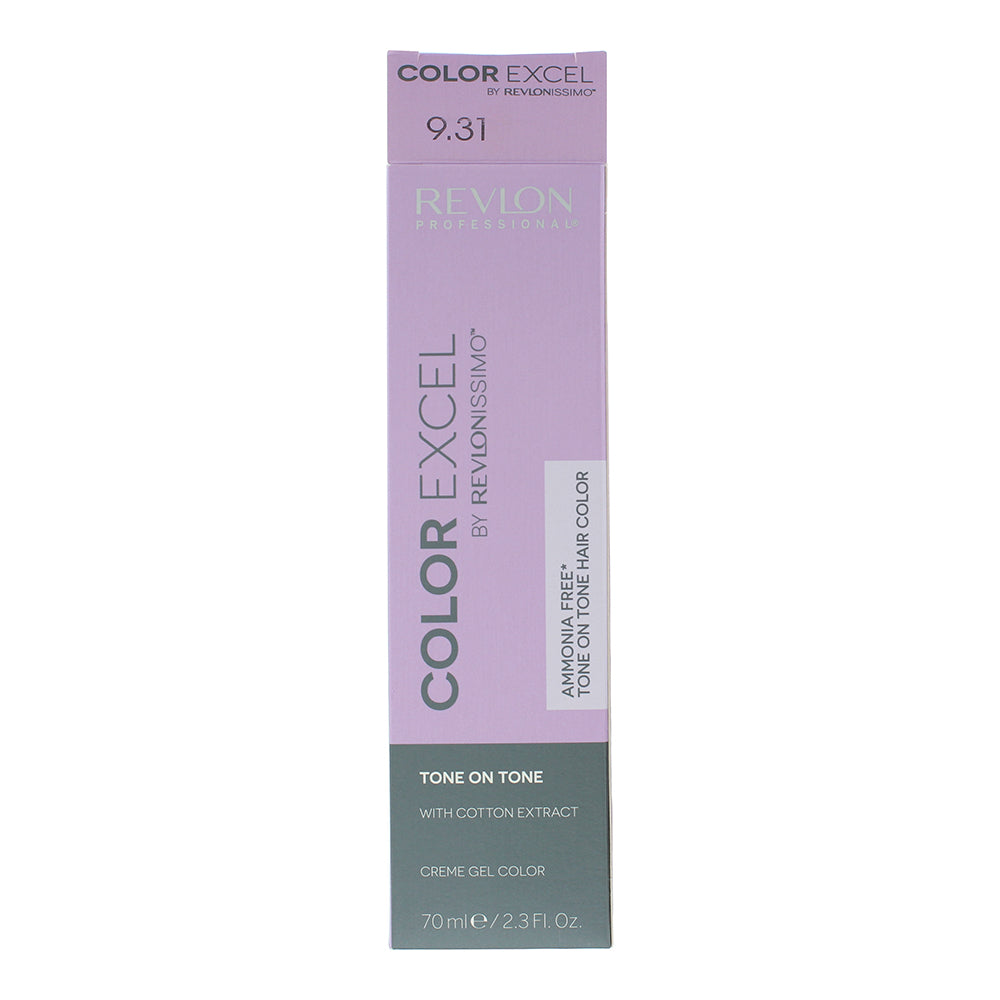 Revlon Color Excel 9.31 Very Light Golden Ash Blonde Hair Colour 70ml - Box
