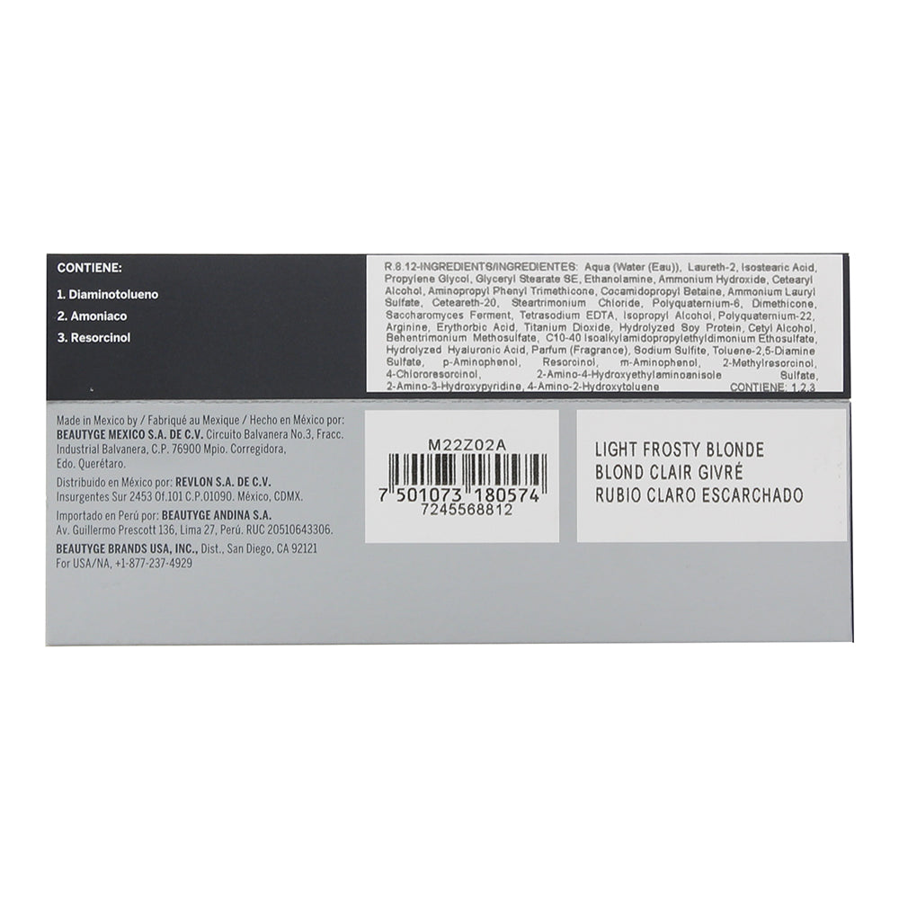 Revlon Revlonissimo Colorsmetique 8.12 Light Frosty Blonde Hair Colour 60ml - Ingredients