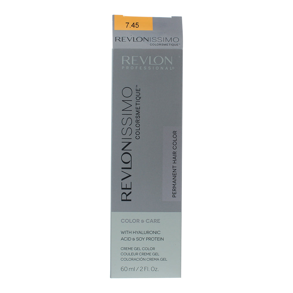 Revlon Revlonissimo Colorsmetique 7.45 Medium Mahogany Copper Blonde Hair Colour - Box