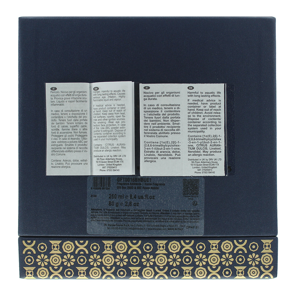 Dr. Vranjes Firenze Rosso Nobile 2 Piece Gift Set: Diffuser 250ml - Candle 80g