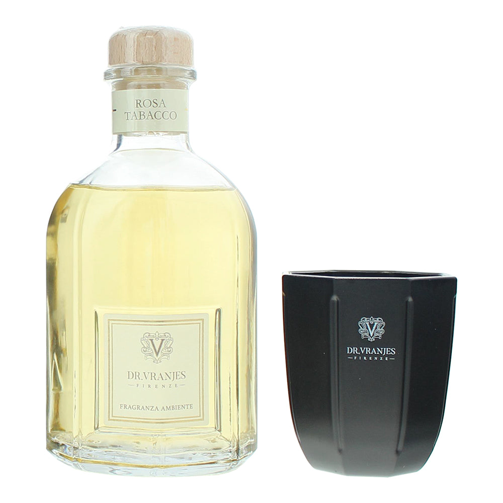 Dr. Vranjes Firenze Rosa Tabacco 2 Piece Gift Set: Diffuser 250ml - Candle 80ml - Product