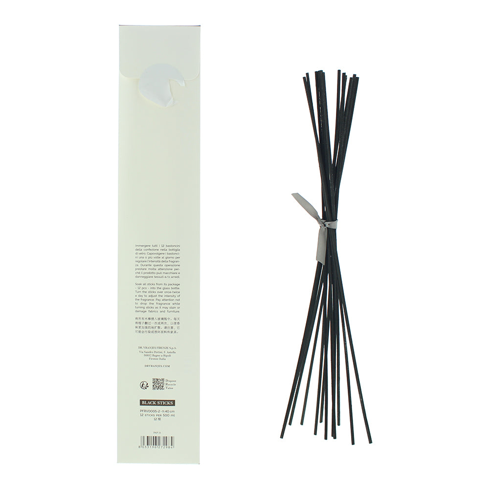Dr. Vranjes Firenze Black Rattan Sticks For 500ml Diffuser