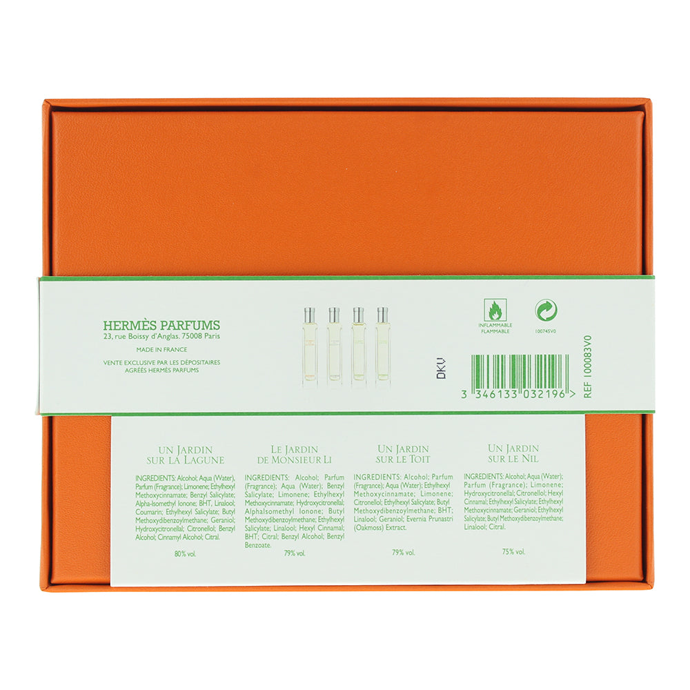 Hermès La Collection Des Parfums - Jardins 4 Piece Gift Set: Eau de Toilette 15m
