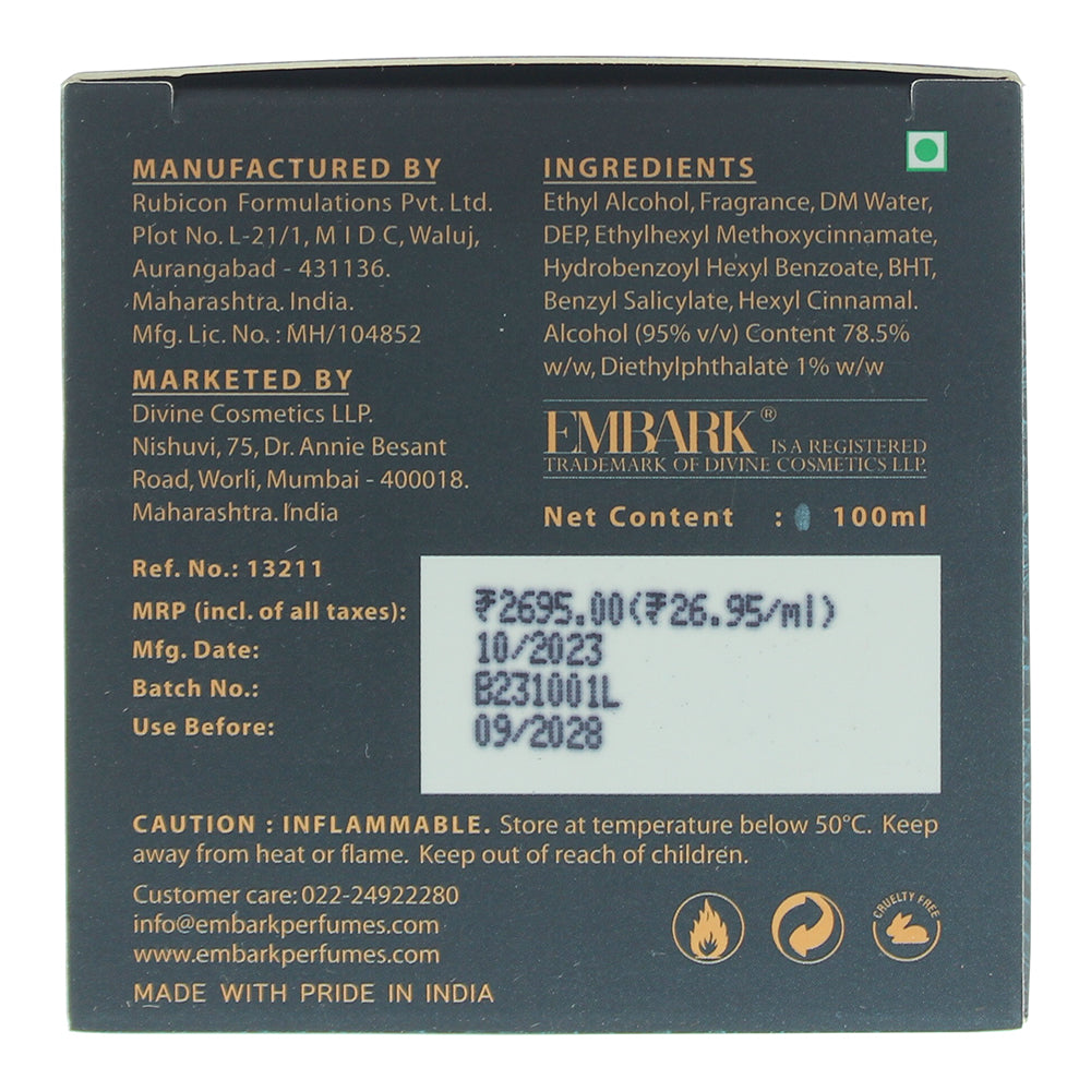 Embark Marine Oud Eau de Parfum 100ml