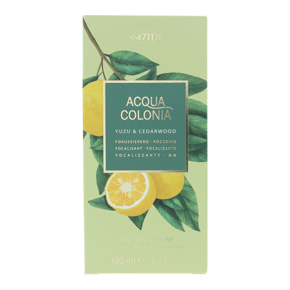 4711 Acqua Colonia Yuzu & Cedarwood Eau de Cologne 100ml - Box