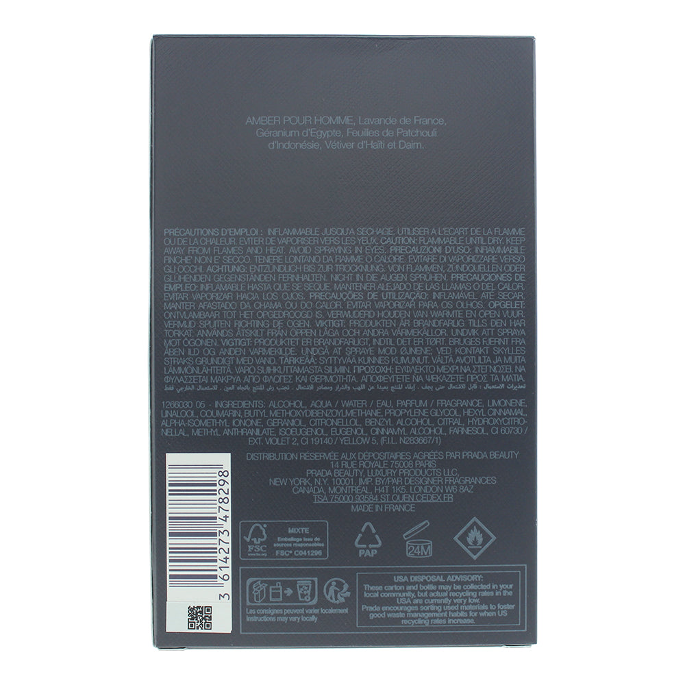 Prada Amber Pour Homme Eau de Toilette 100ml